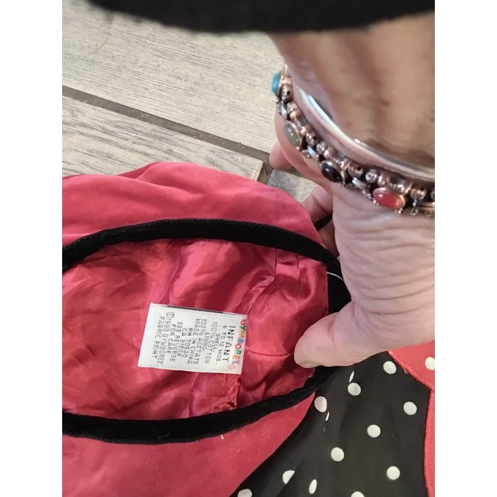 Disney-Inspired Minnie Mouse Polka Dot‎ Apron Dress Set – Infant 0–6 Months